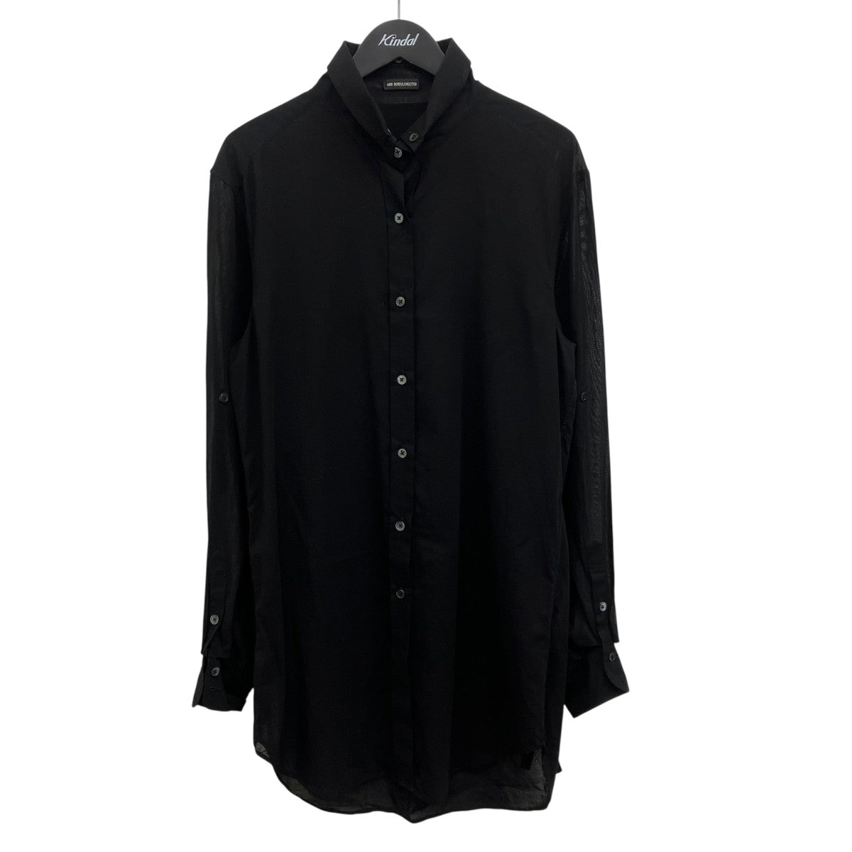 ANN DEMEULEMEESTER ドローコードロングシャツ 古着・中古-1枚目のアイテム画像