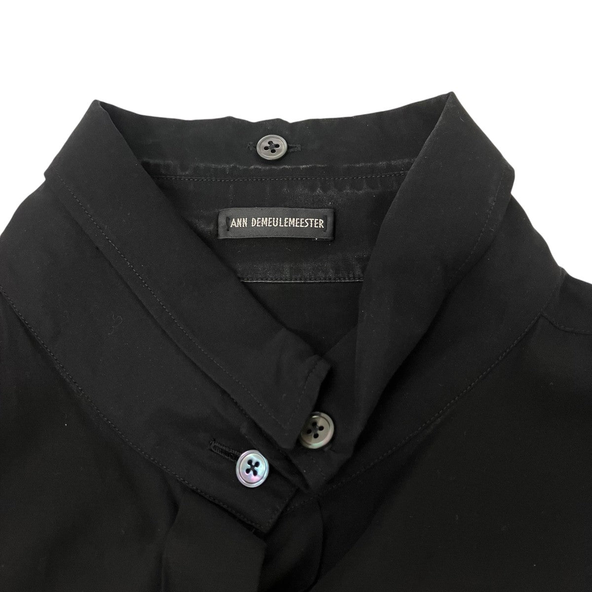 ANN DEMEULEMEESTER ドローコードロングシャツ 古着・中古-4枚目のアイテム画像