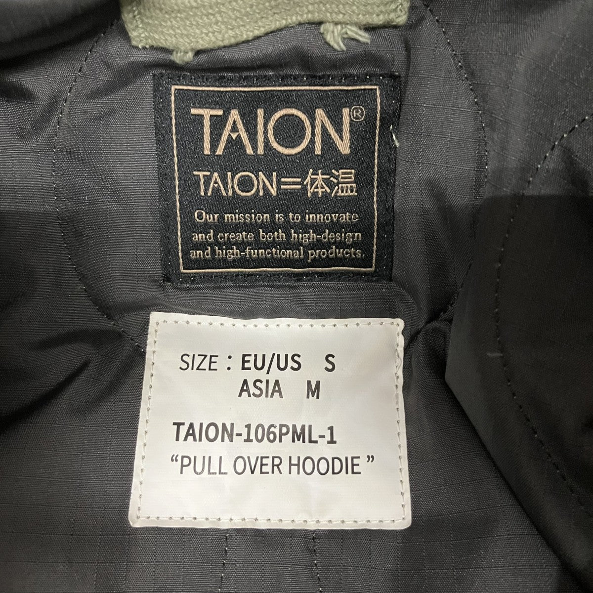 TAION ミリタリー ダウンフーディーTAION-106PML-1 古着・中古-6枚目のアイテム画像