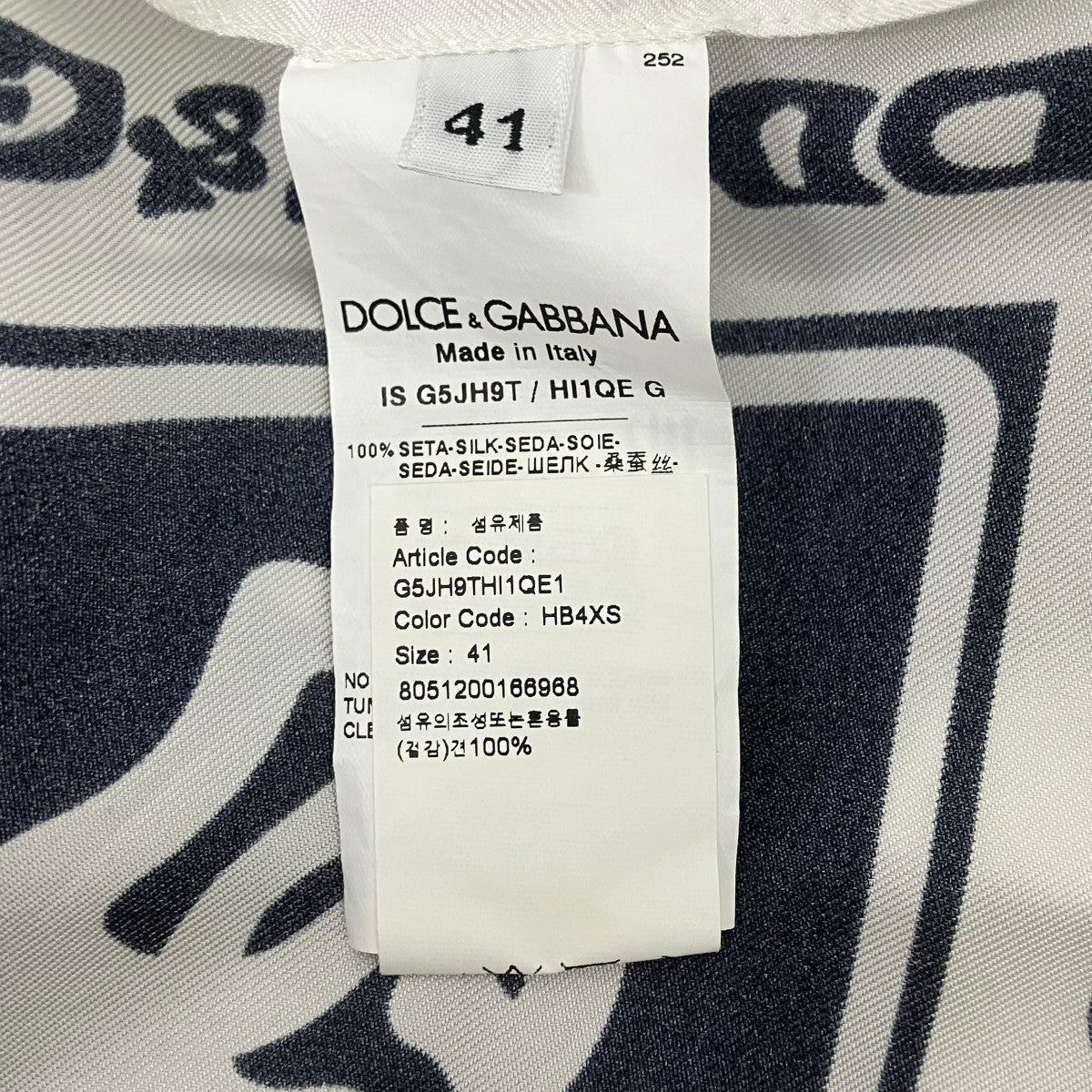 DOLCE ＆ GABBANA シルク総柄シャツ 古着・中古-8枚目のアイテム画像