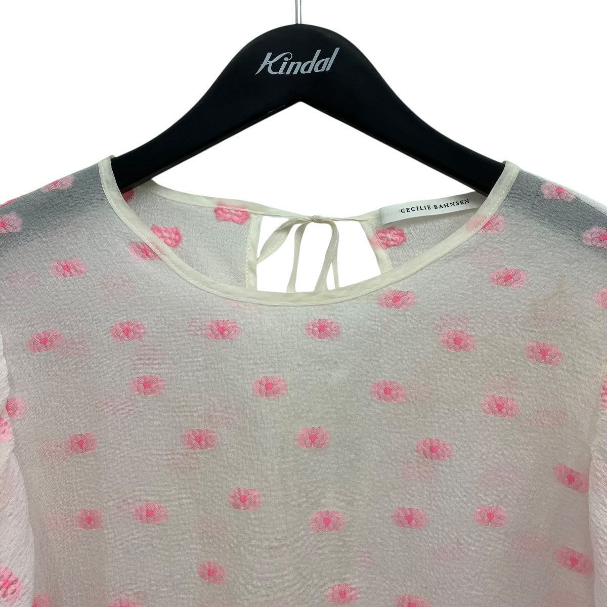 Cecilie Bahnsen 花柄シアーワンピース 古着・中古-3枚目のアイテム画像