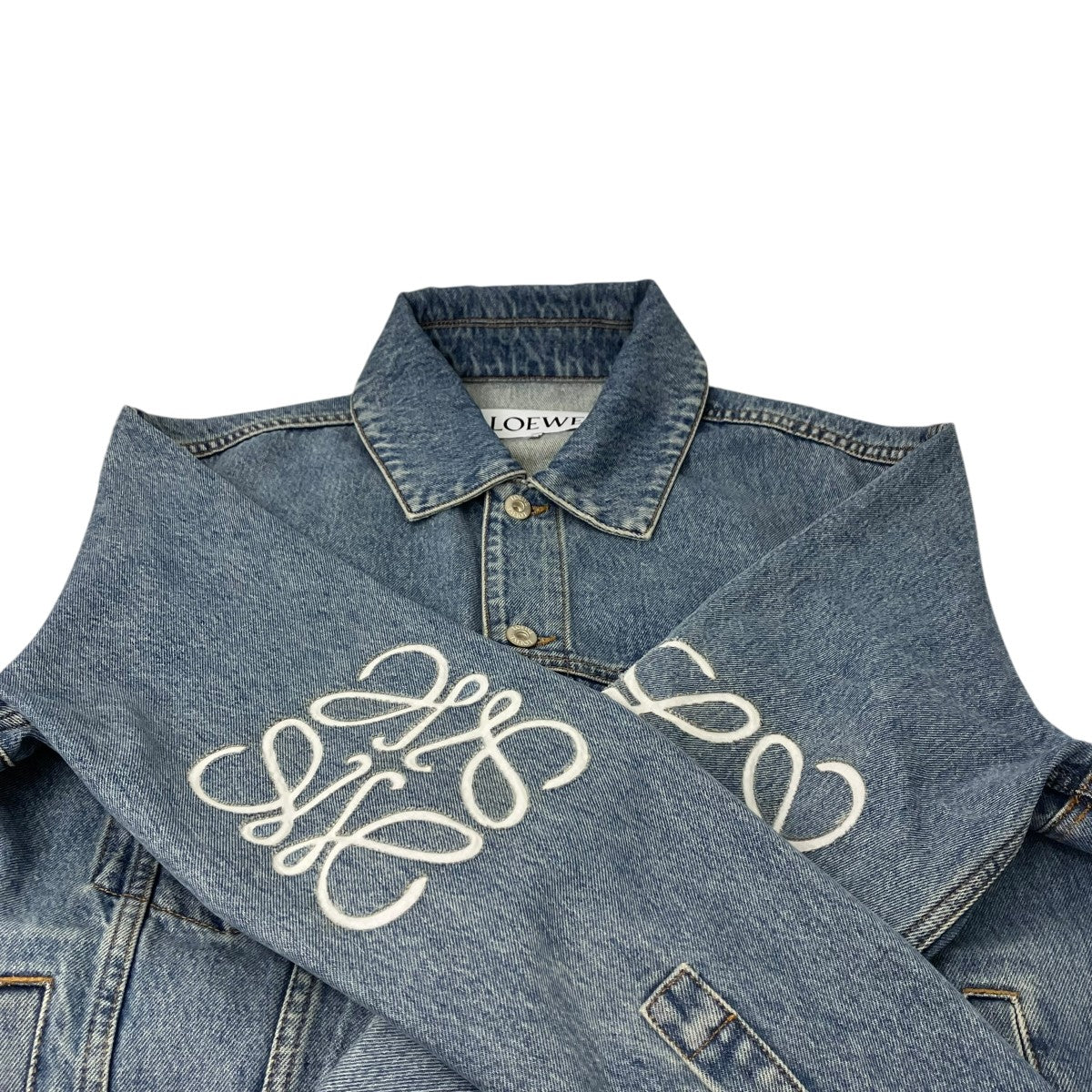 LOEWE アナグラム刺繍デニムジャケット 古着・中古-5枚目のアイテム画像