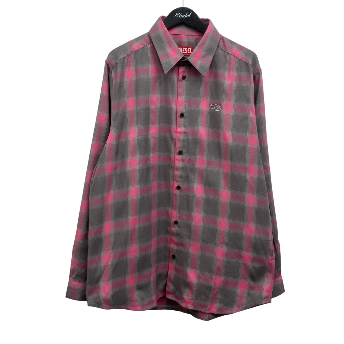 DIESEL s-simply-check-hgbt シャドーチェックシャツ 古着・中古-1枚目のアイテム画像
