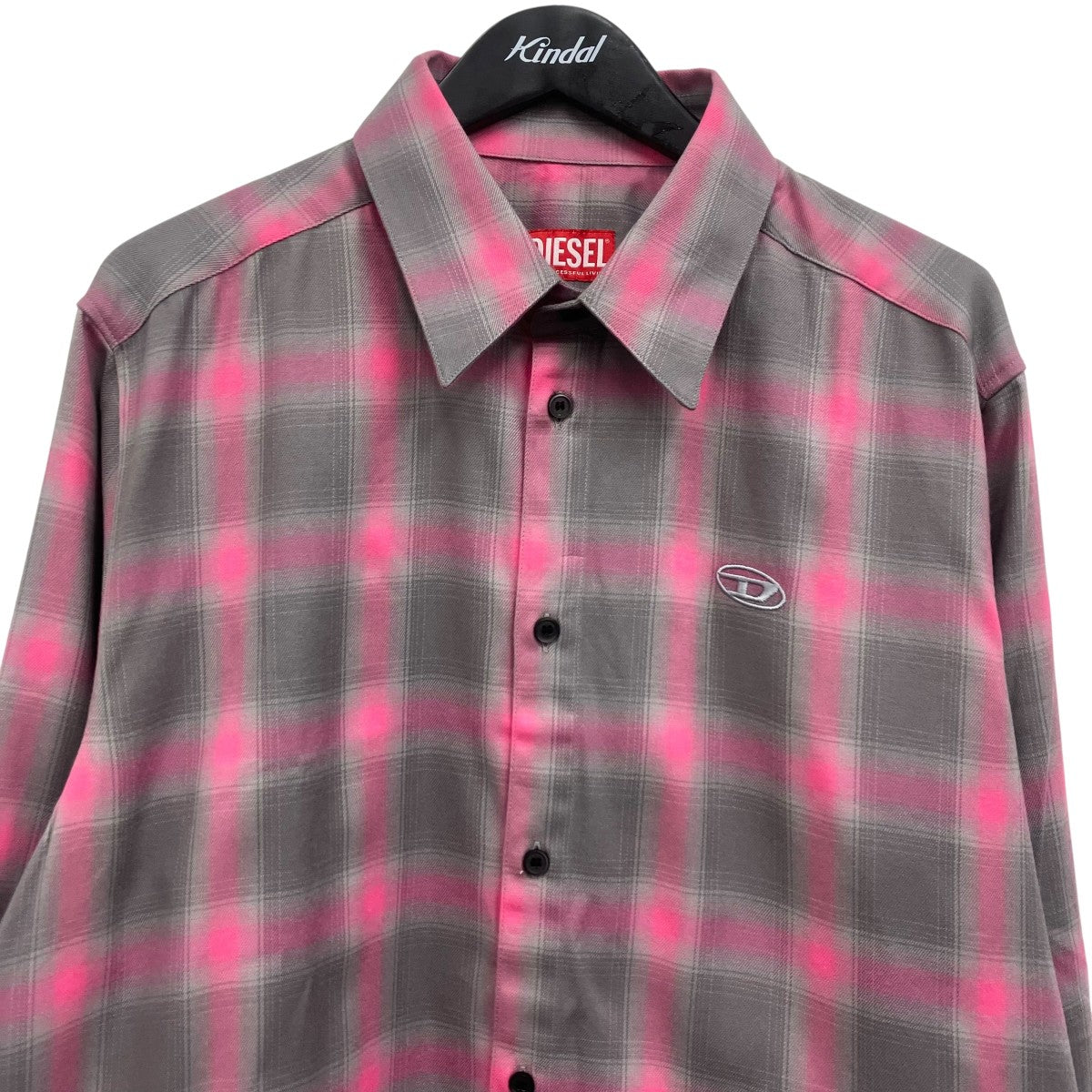 DIESEL s-simply-check-hgbt シャドーチェックシャツ 古着・中古-3枚目のアイテム画像