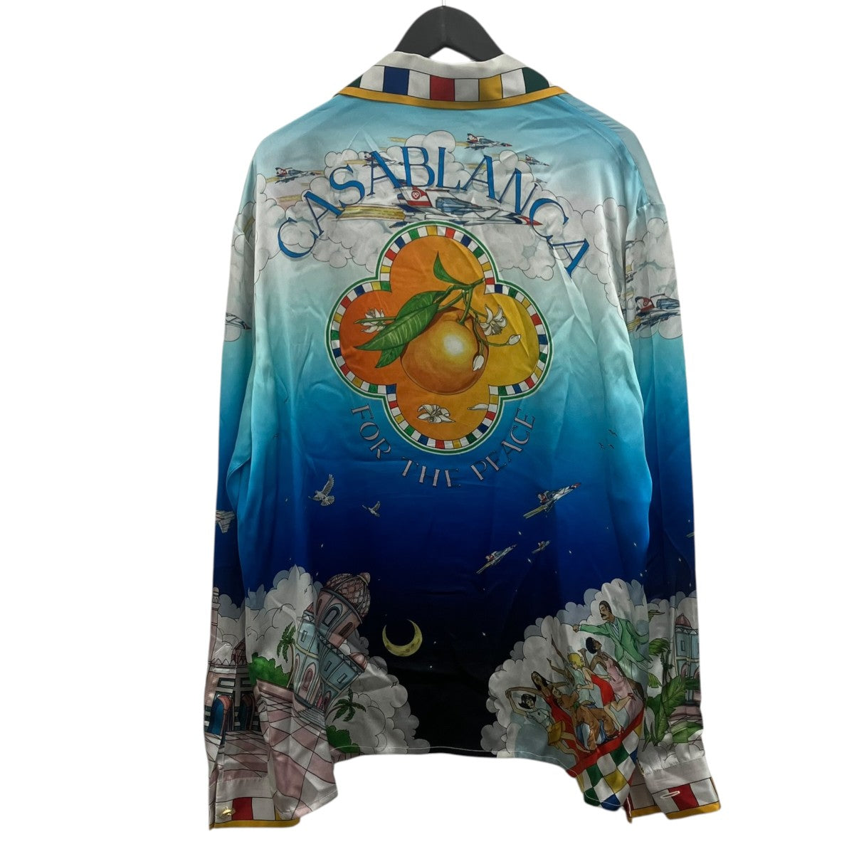 CASABLANCA(カサブランカ) Cuban Collar Long Sleeve Shirt シルク