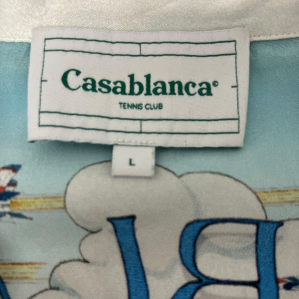 CASABLANCA(カサブランカ) Cuban Collar Long Sleeve Shirt シルク