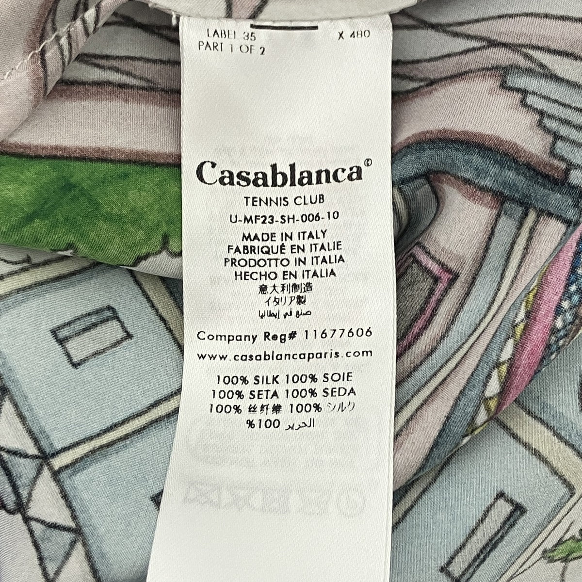 Cuban Collar Long Sleeve Shirt シルクシャツ