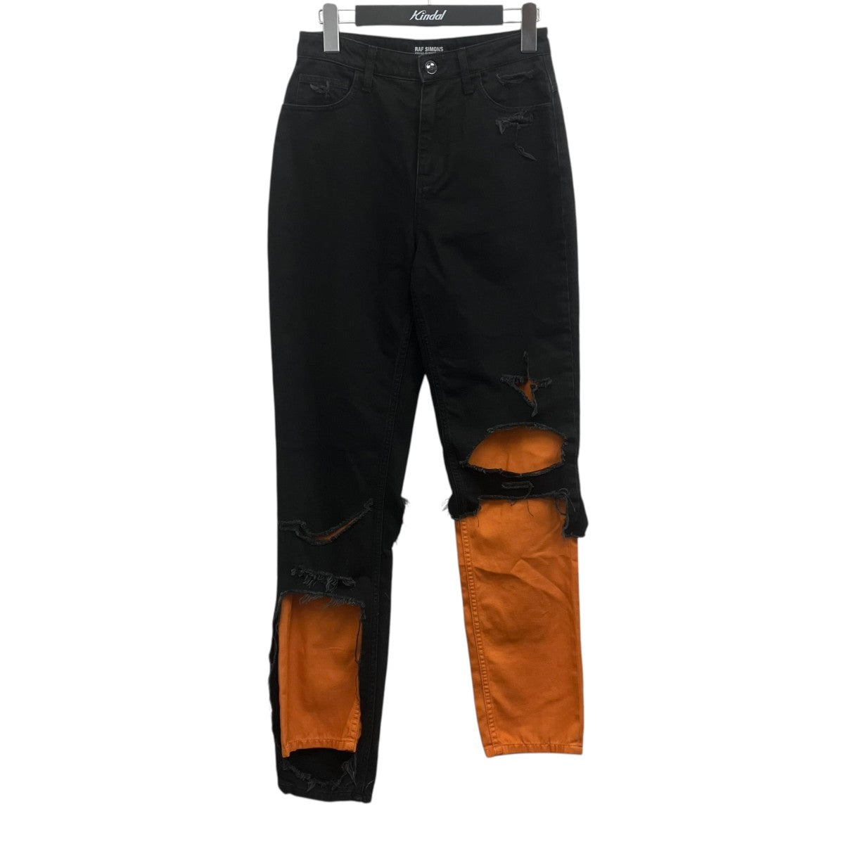 RAF SIMONS DESTROYED DOUBLE DENIM デストロイドデニム 古着・中古-1枚目のアイテム画像