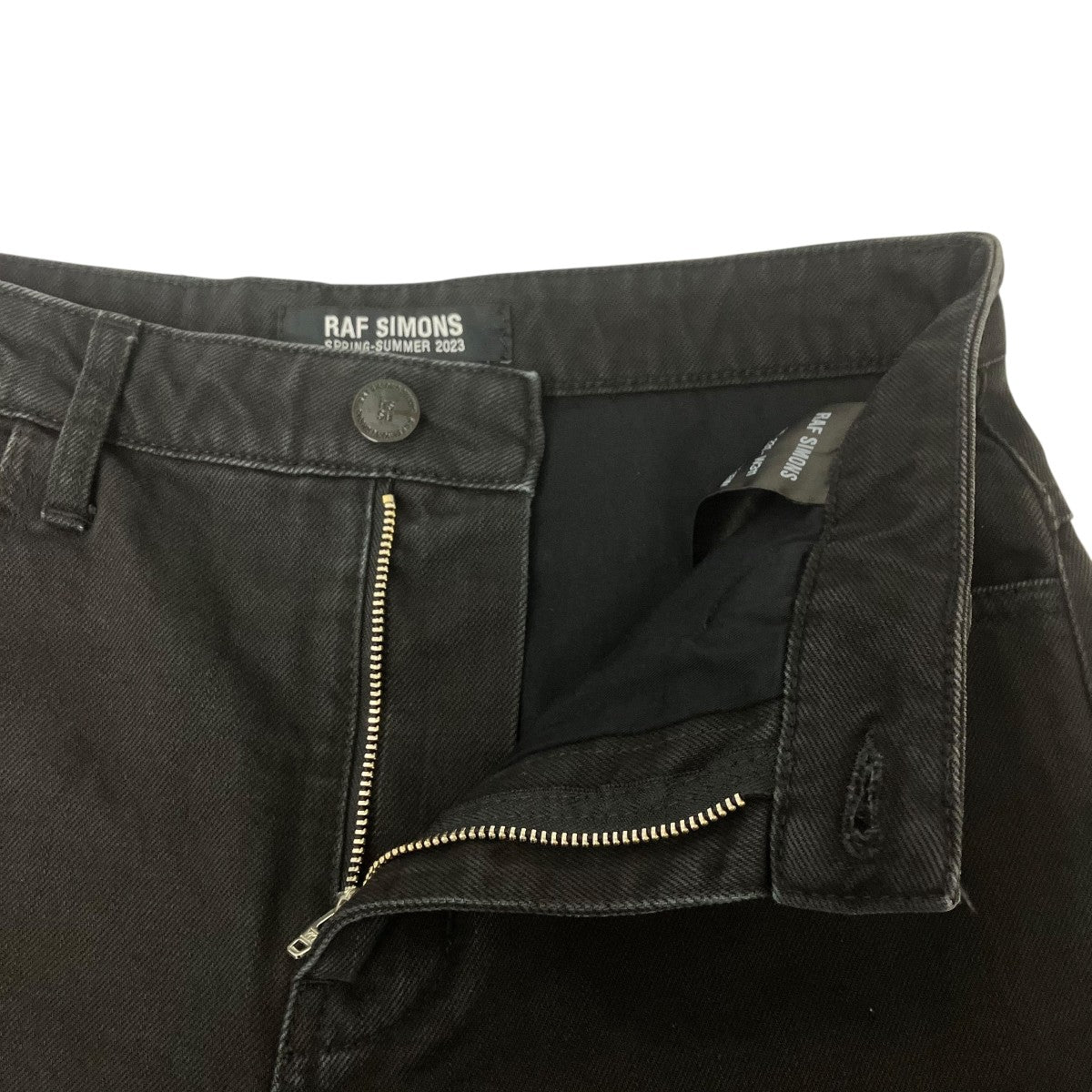 RAF SIMONS DESTROYED DOUBLE DENIM デストロイドデニム 古着・中古-4枚目のアイテム画像