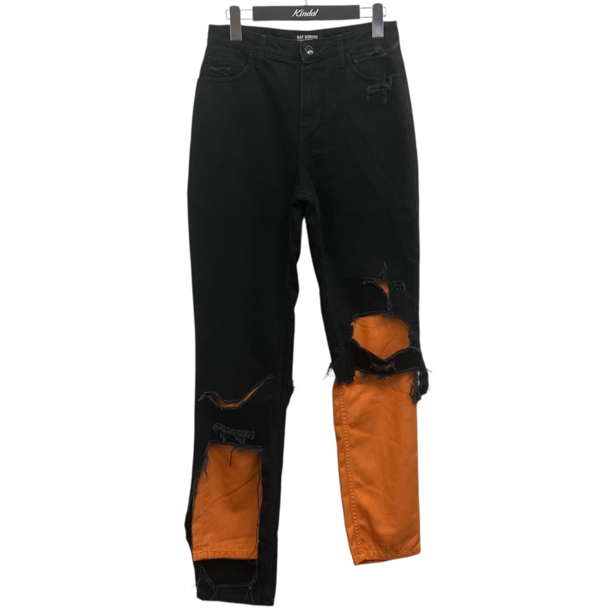 RAF SIMONS DESTROYED DOUBLE DENIM デストロイドデニム 古着・中古-1枚目のアイテム画像