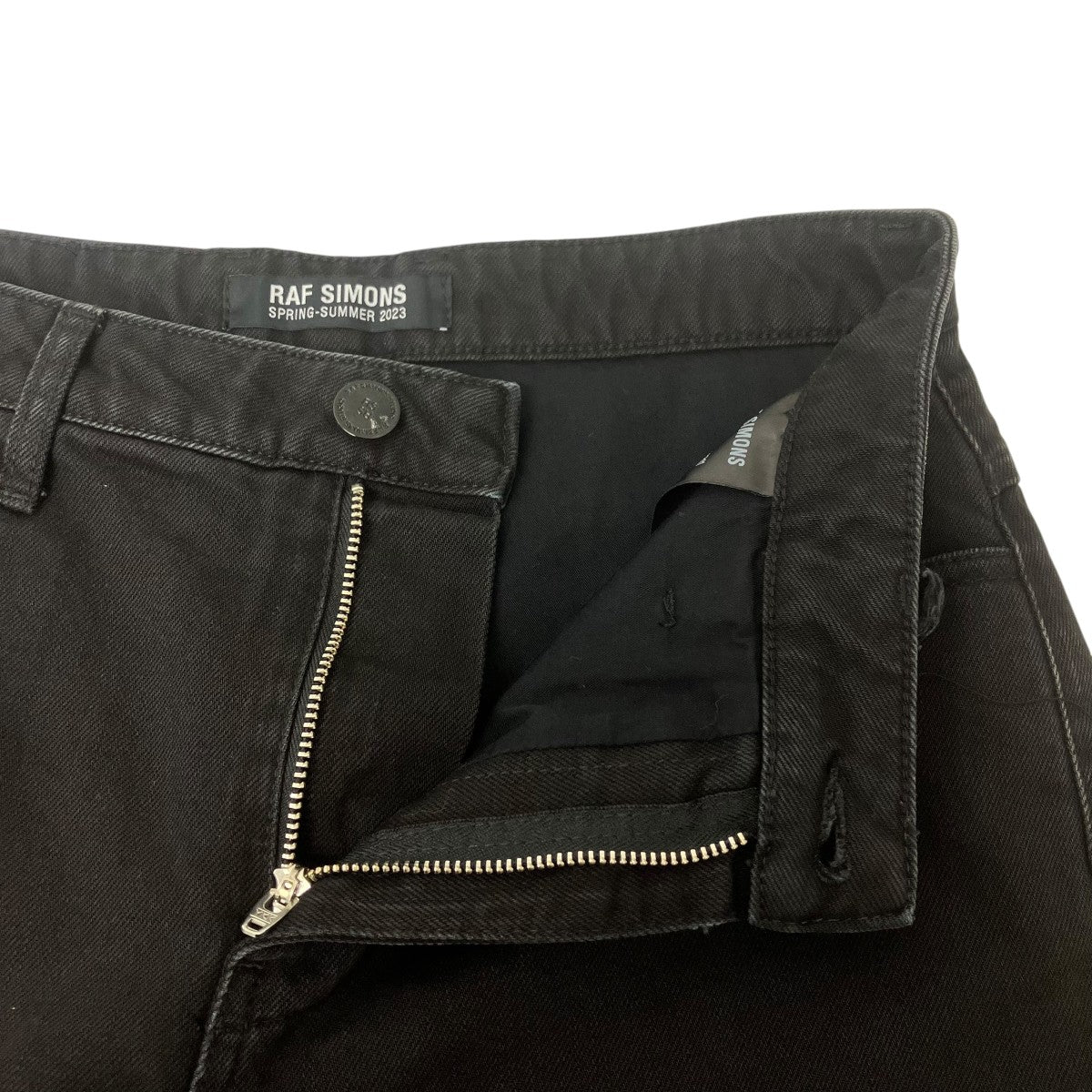 RAF SIMONS DESTROYED DOUBLE DENIM デストロイドデニム 古着・中古-4枚目のアイテム画像