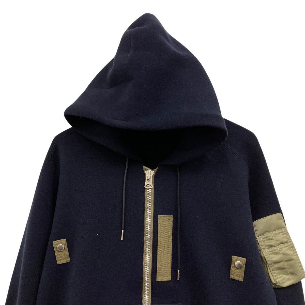 Sponge Sweat x Nylon Twill Hoodie スポンジナイロンツイルジップパーカー