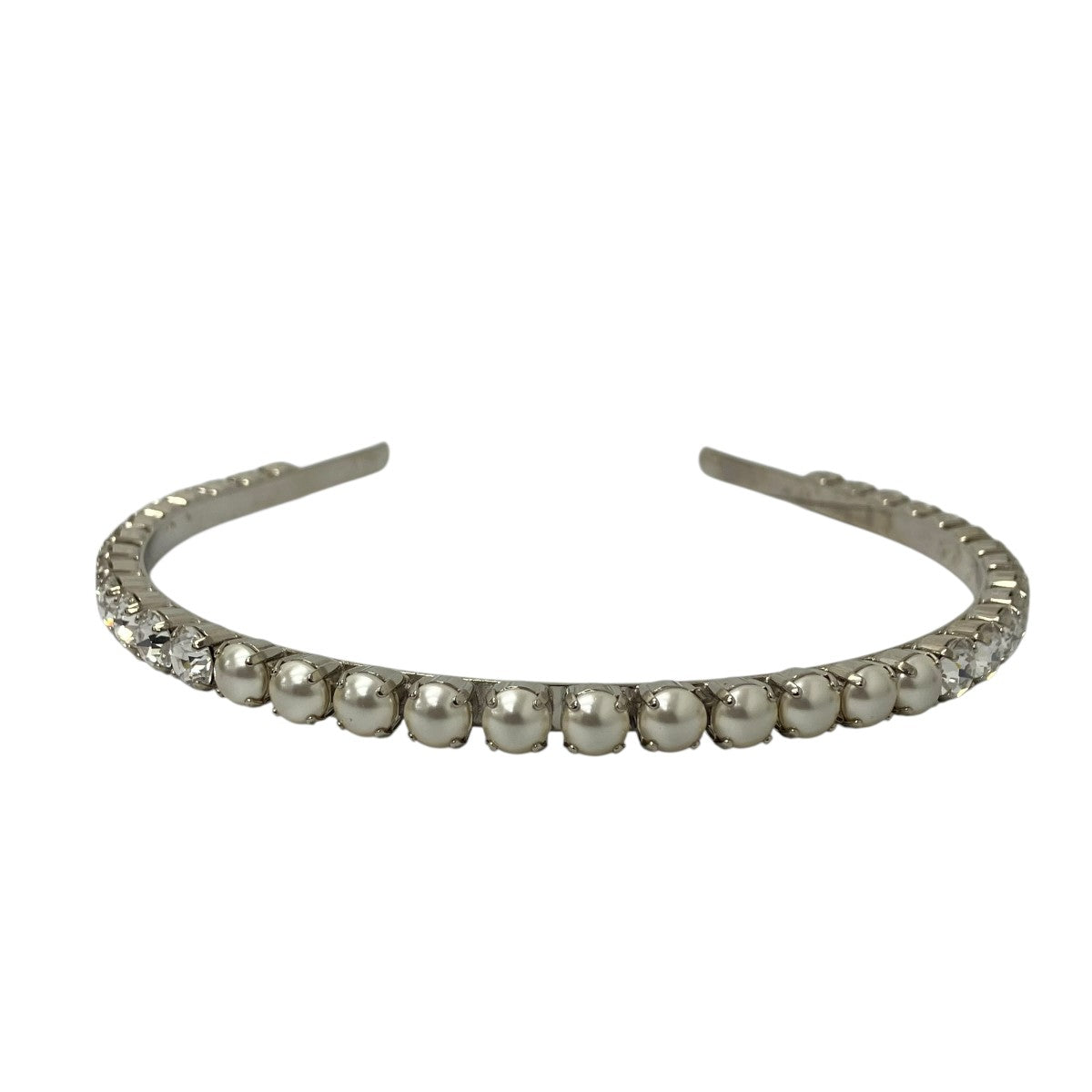 MIU MIU クリスタルパールヘアバンド 古着・中古-3枚目のアイテム画像