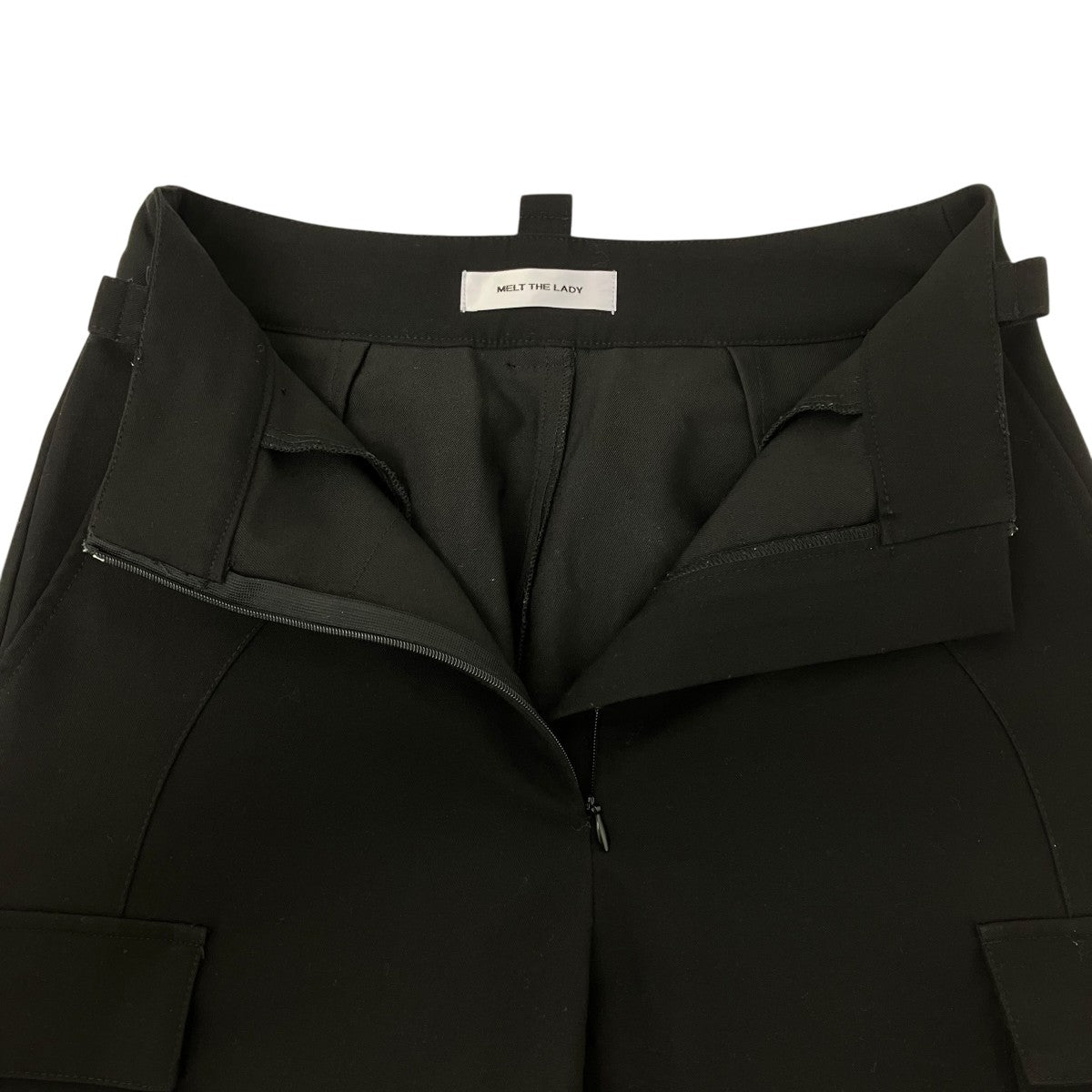 MELT THE LADY cutout tight flare pants スラックス 古着・中古-3枚目のアイテム画像