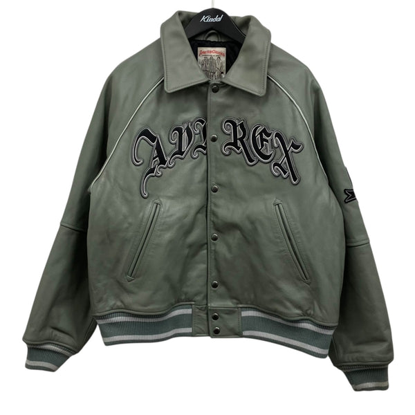 AVIREX レザージャケット PALACE×AVIREX PALACE AVIREX LEATHER JACKETレザージャケット グレー