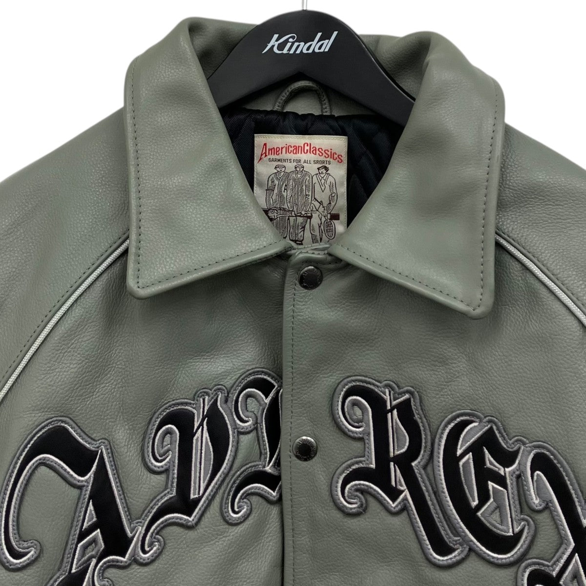 PALACE×AVIREX PALACE AVIREX LEATHER JACKETレザージャケット グレー