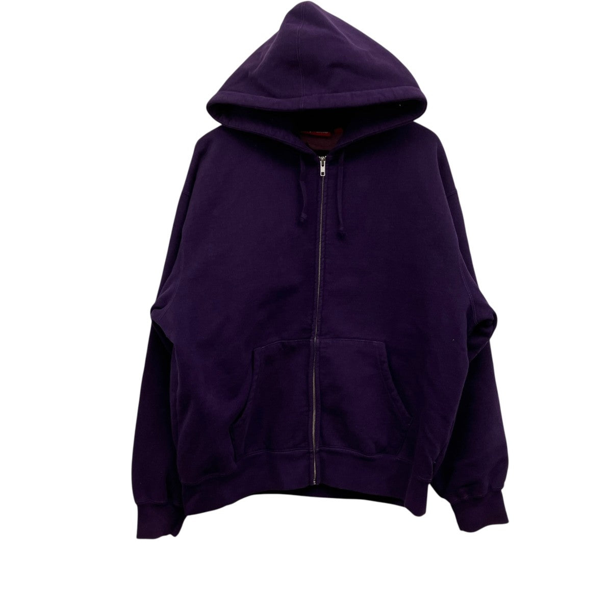 CUT OUT ZIP UP HOODED SWEATSHIRT