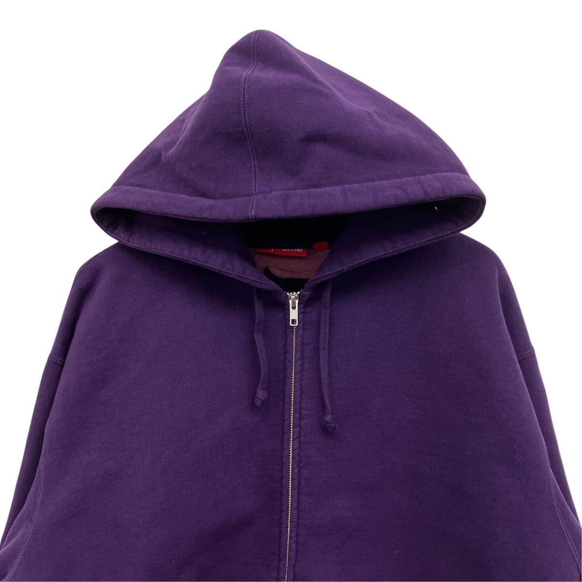 CUT OUT ZIP UP HOODED SWEATSHIRT