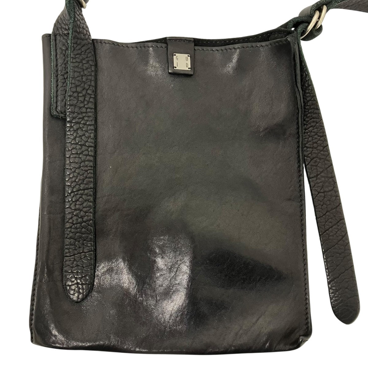 GUIDI SOFT HORSE FULL GRAIN FLAT CROSSBODY BAGレザーショルダーバッグ 古着・中古-2枚目のアイテム画像