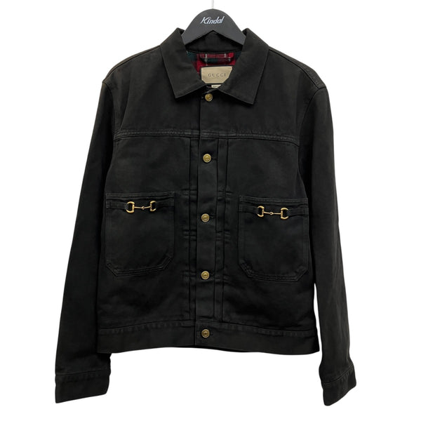 GUCCI(グッチ) ホースビットデニムジャケット 697034 ブラック サイズ