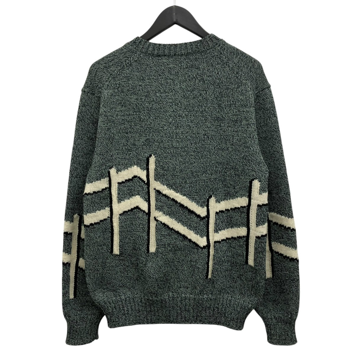 CDG JUNYA WATANABE MAN ウールエステル天竺インターシャジャガードカーディガン 古着・中古-2枚目のアイテム画像