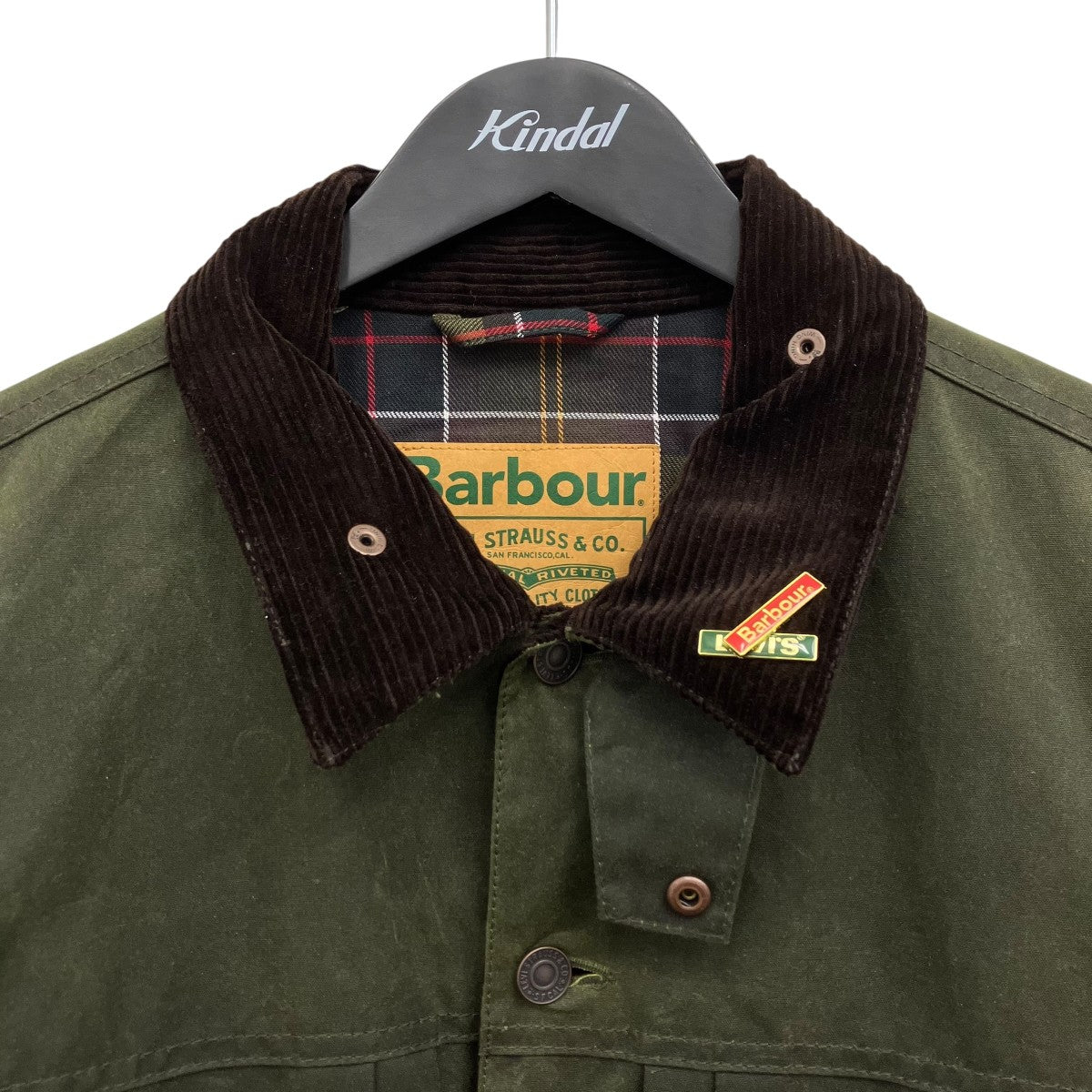 LEVI’S×Barbour トラッカー ワックス ジャケット 古着・中古-3枚目のアイテム画像