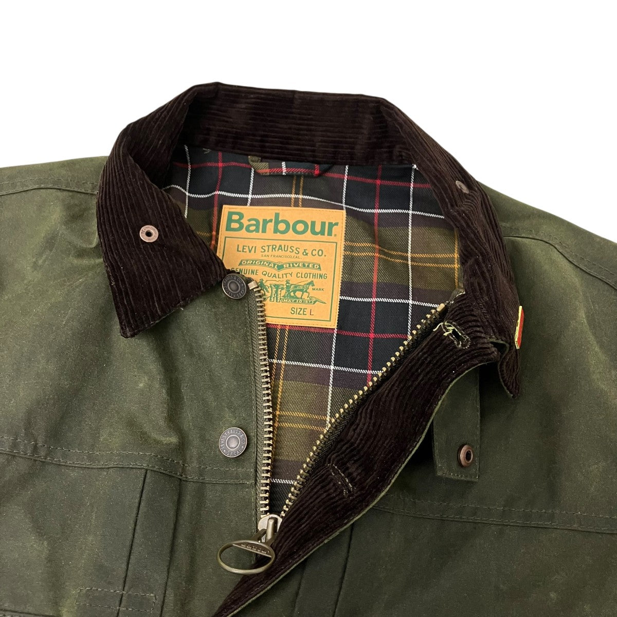 LEVI’S×Barbour トラッカー ワックス ジャケット 古着・中古-4枚目のアイテム画像