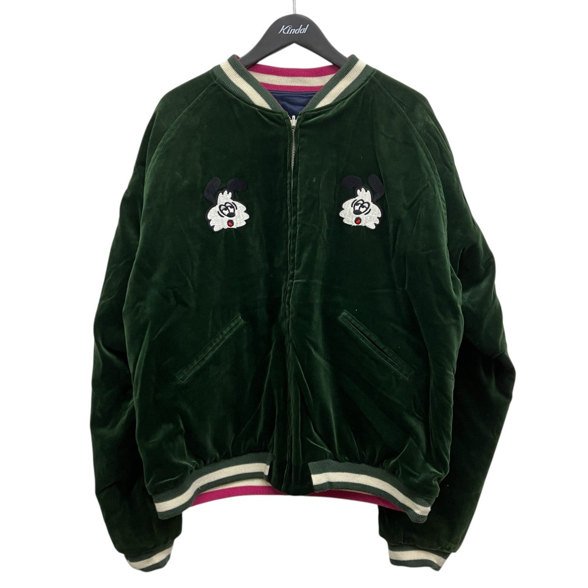 ［未使用品］Human Made スカジャン オリーブ/ピンク リバーシブル HUMAN MADE×Lil Uzi Vert スカジャン グリーン×ピンク サイズ L