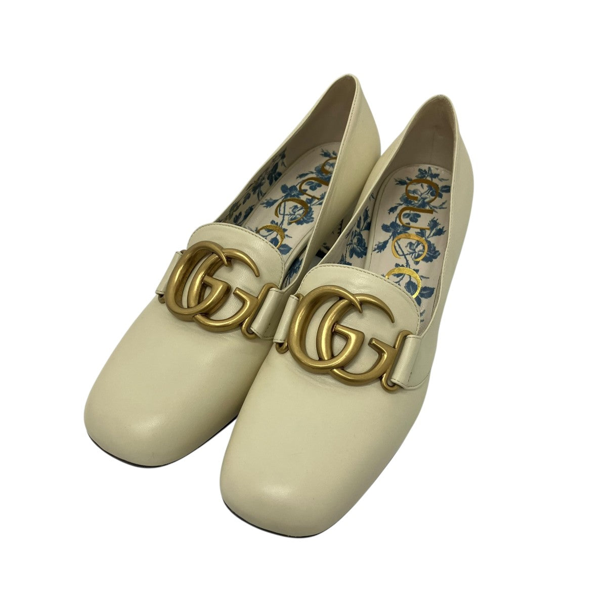GUCCI GGマーモントチャンキーヒールパンプス 古着・中古-1枚目のアイテム画像