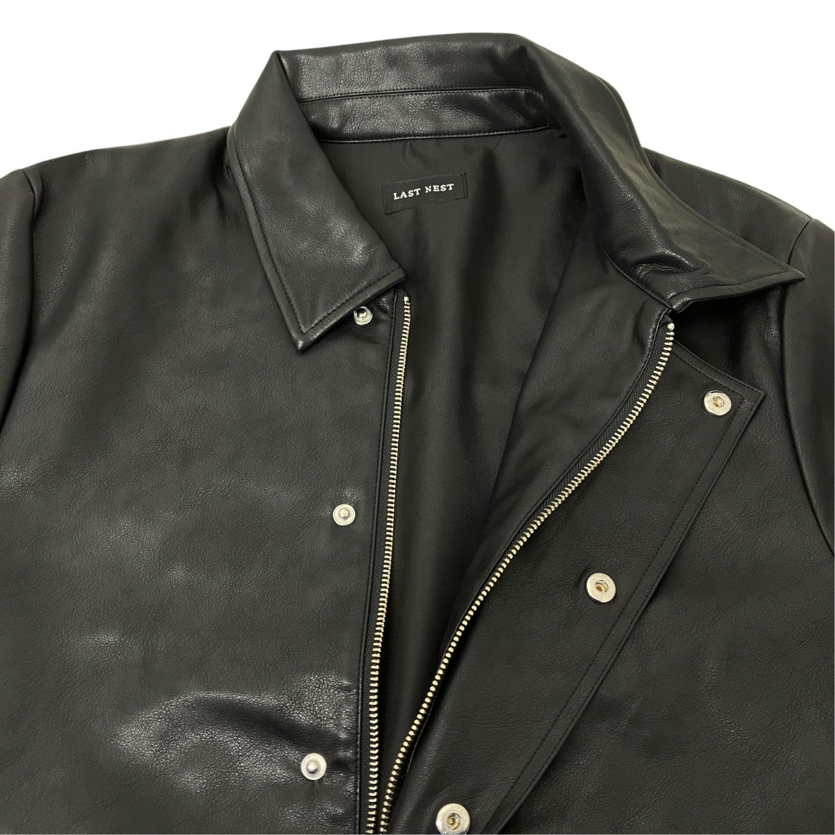 LAST NEST フェイクレザーコート 古着・中古-4枚目のアイテム画像