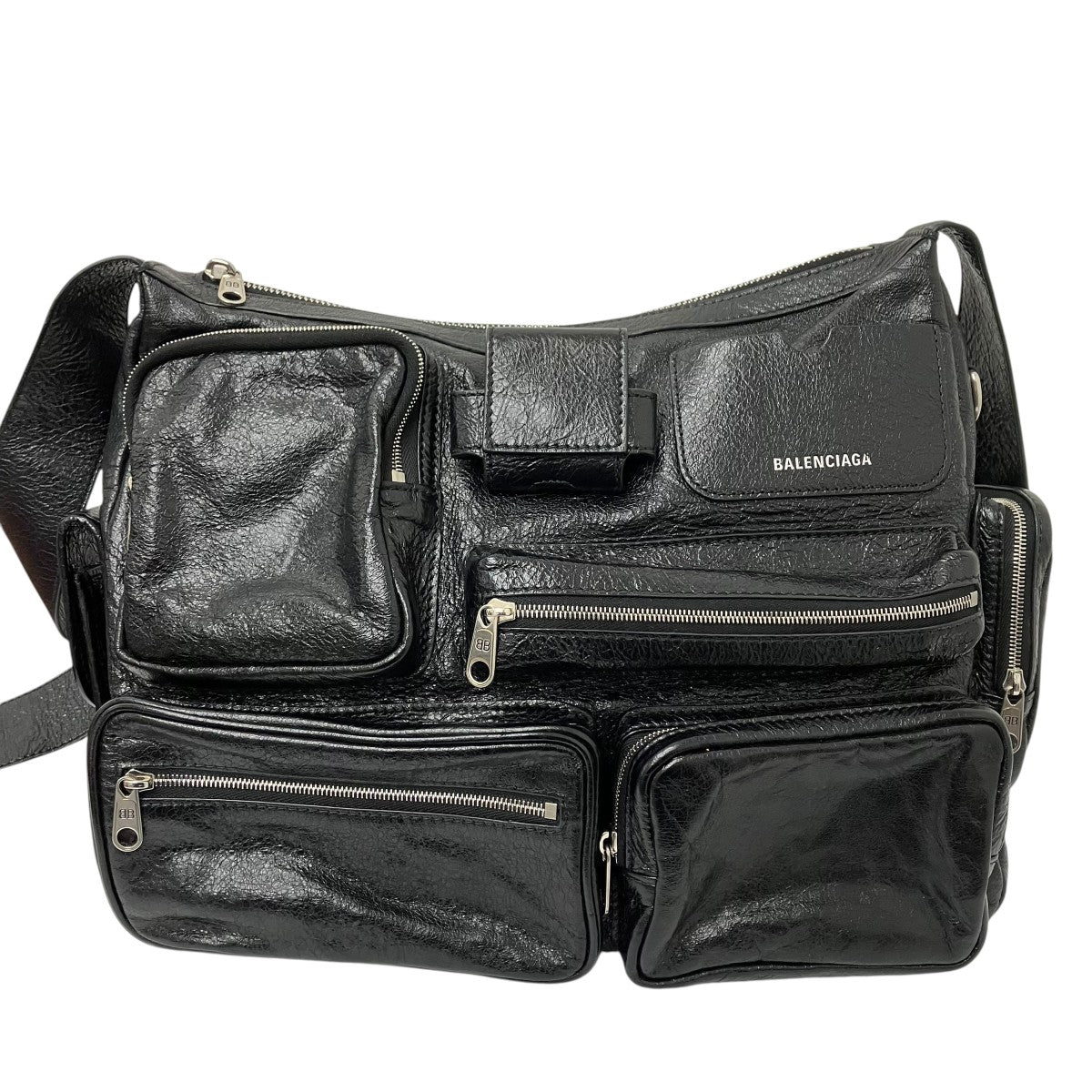 BALENCIAGA スーパービジーレザーショルダーバッグ 古着・中古-2枚目のアイテム画像