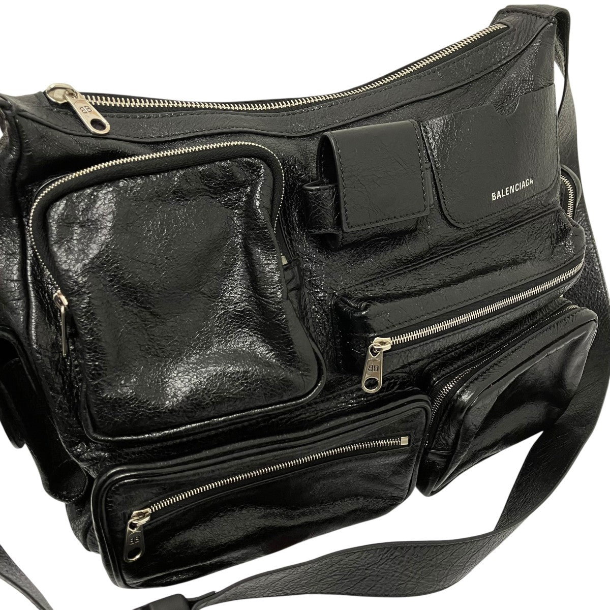 BALENCIAGA スーパービジーレザーショルダーバッグ 古着・中古-4枚目のアイテム画像