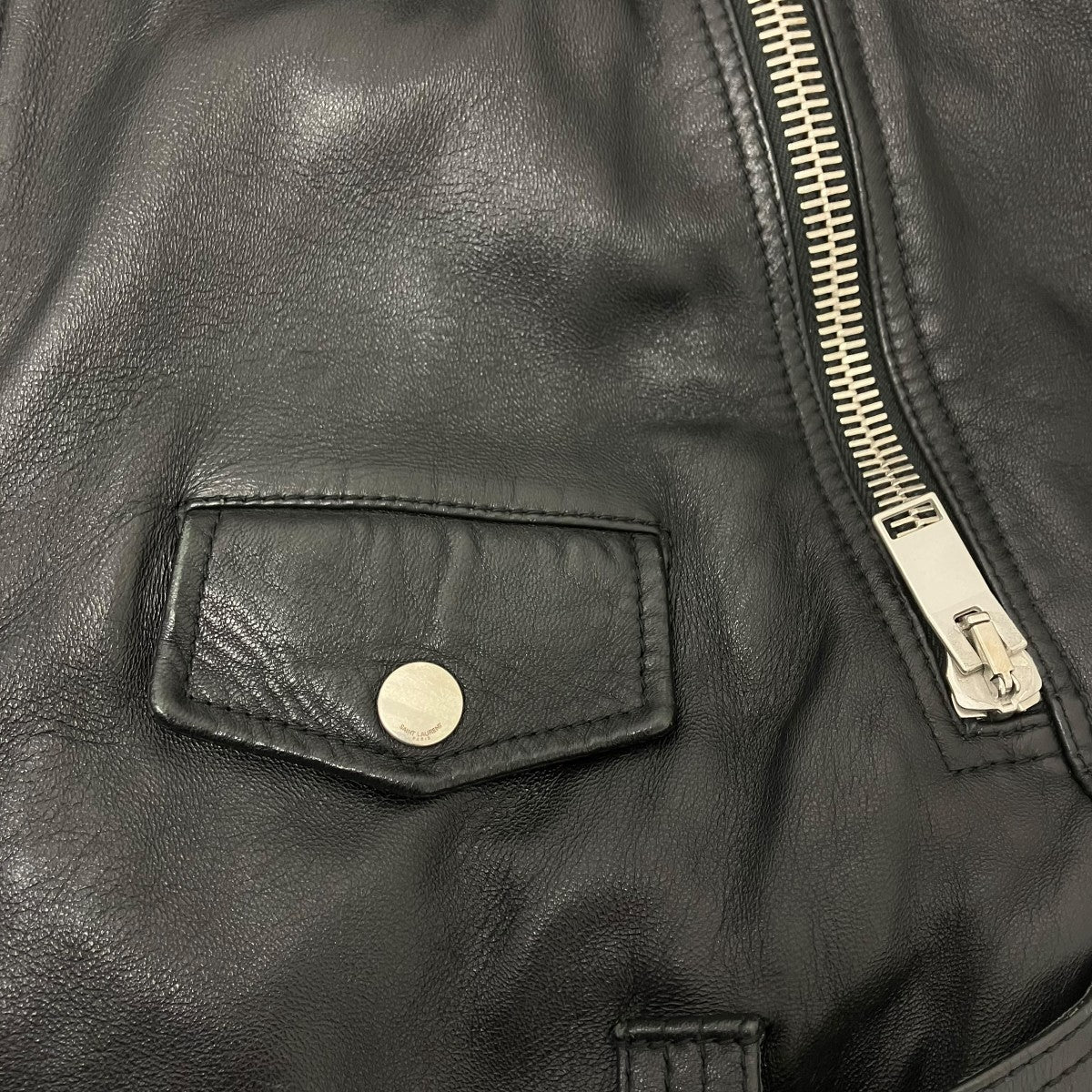 Saint Laurent Paris ライダースジャケット 古着・中古-8枚目のアイテム画像