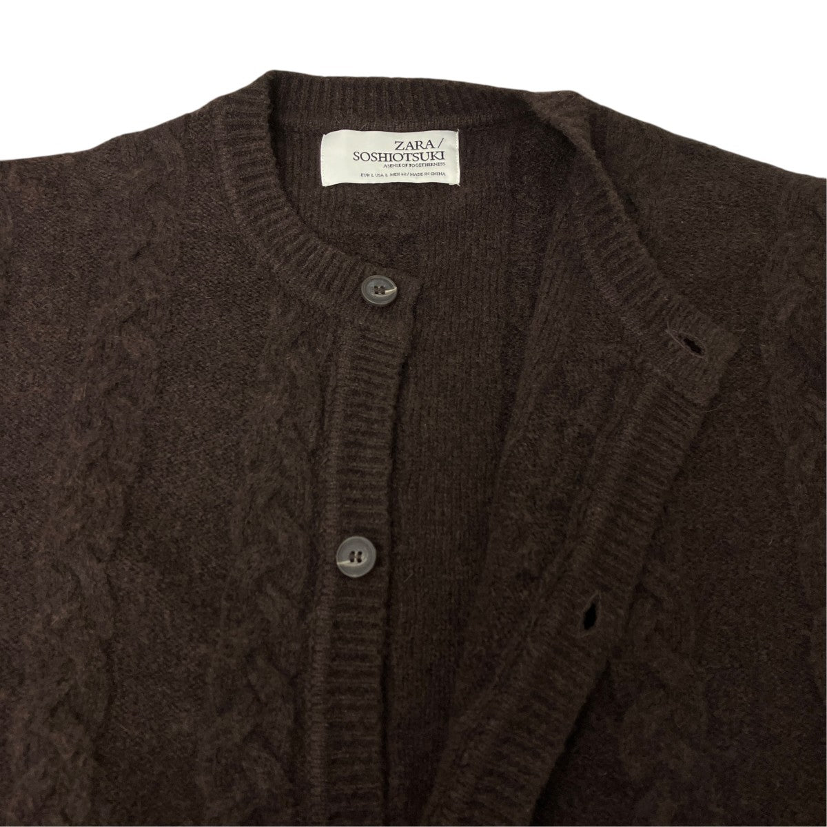 ZARA×SOSHIOTSUKI ニットカーディガン 古着・中古-4枚目のアイテム画像