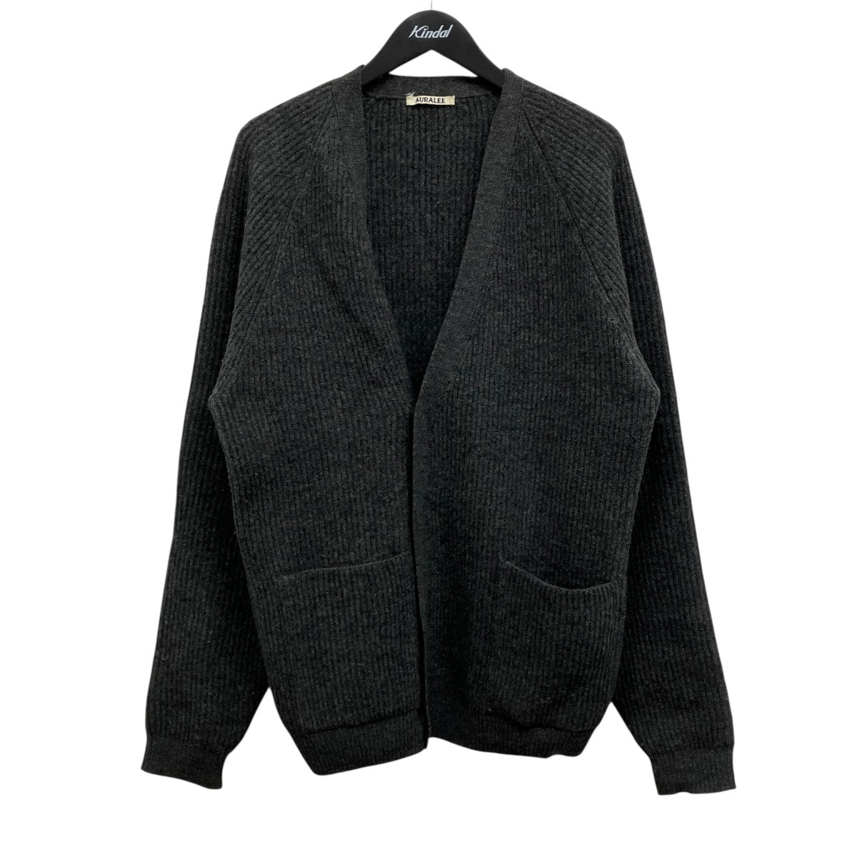 MILLED FRENCH MERINO RIB KNIT CARDIGAN メリノウールベルテッドカーディガン
