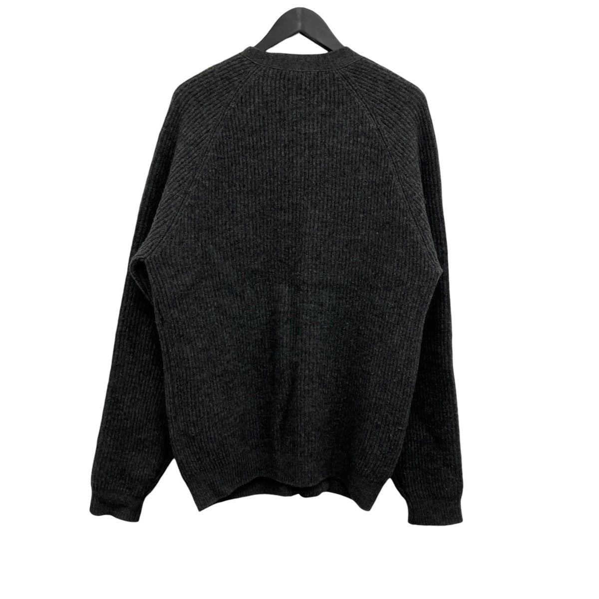 MILLED FRENCH MERINO RIB KNIT CARDIGAN メリノウールベルテッドカーディガン