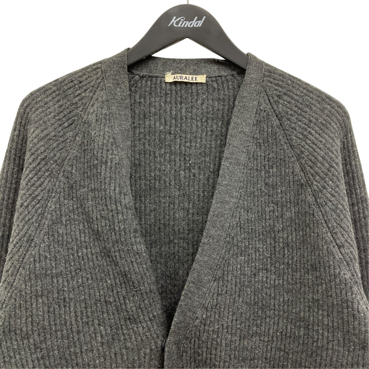 MILLED FRENCH MERINO RIB KNIT CARDIGAN メリノウールベルテッドカーディガン