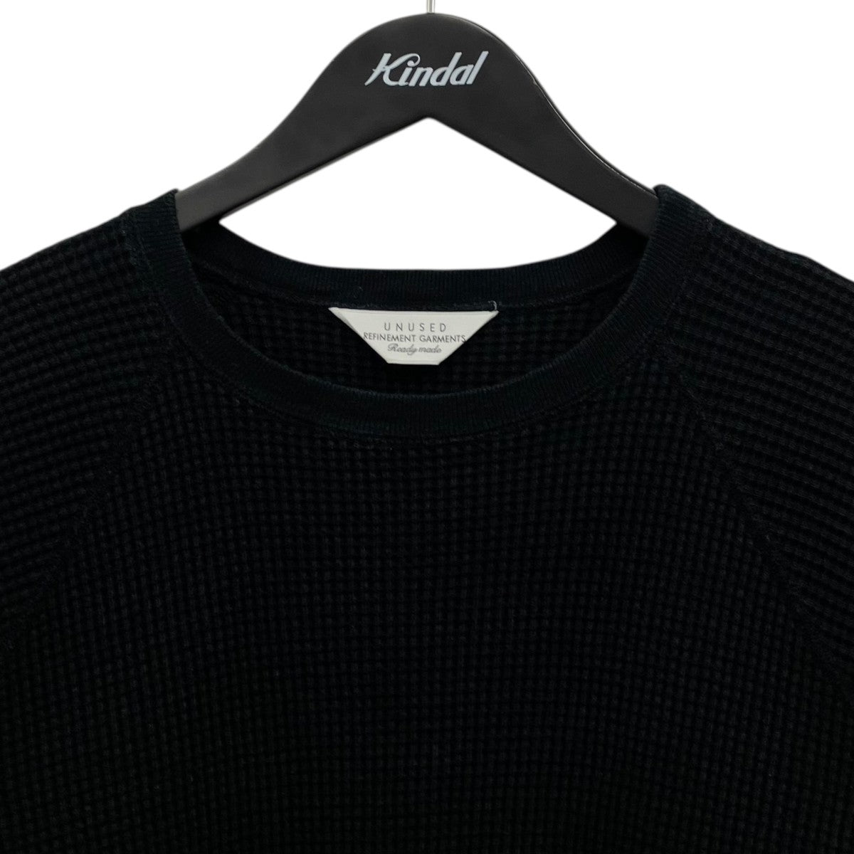 UNUSED Long Sleeve Waffle Long T-shirt ロングスリーブワッフルカットソー 古着・中古-3枚目のアイテム画像