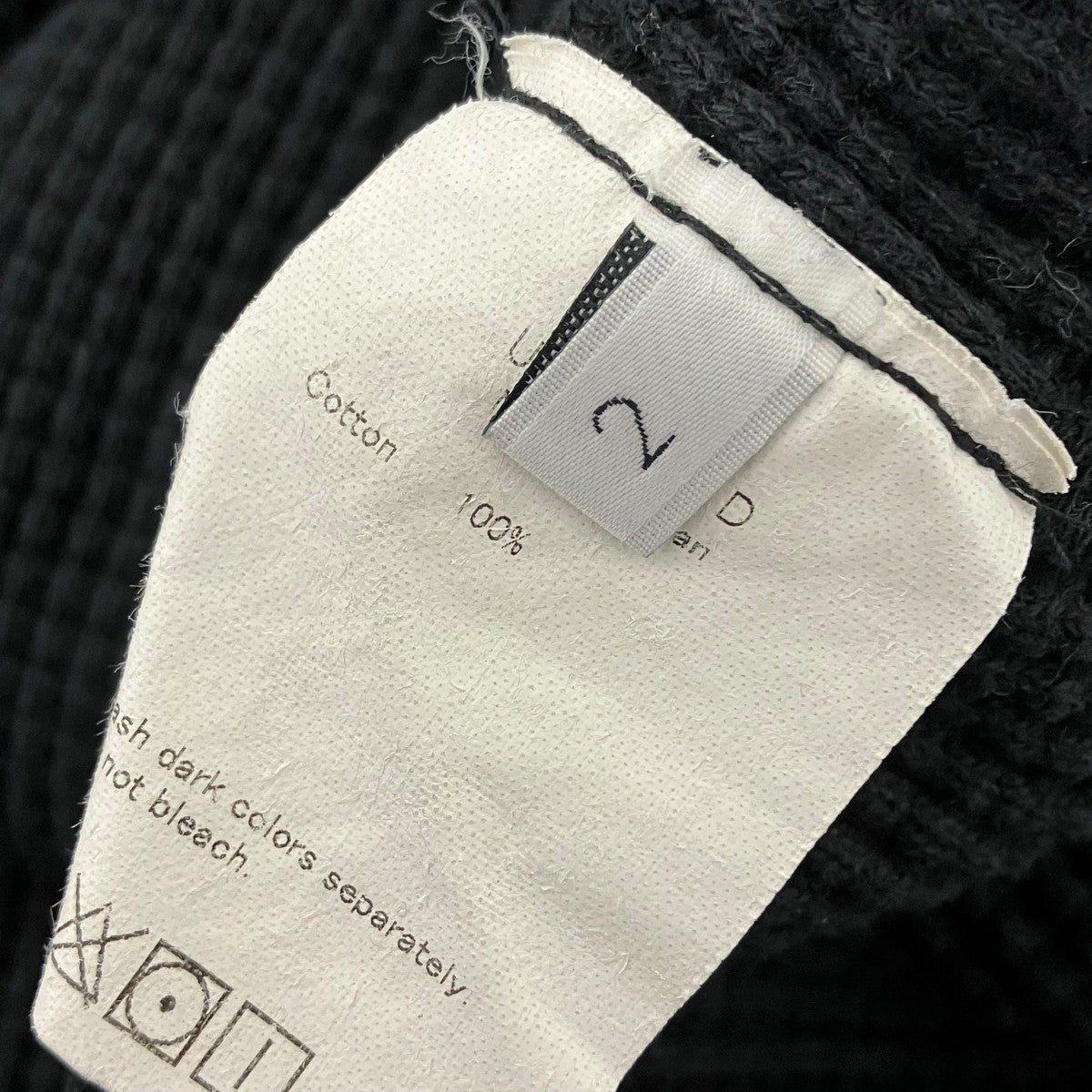 UNUSED Long Sleeve Waffle Long T-shirt ロングスリーブワッフルカットソー 古着・中古-5枚目のアイテム画像