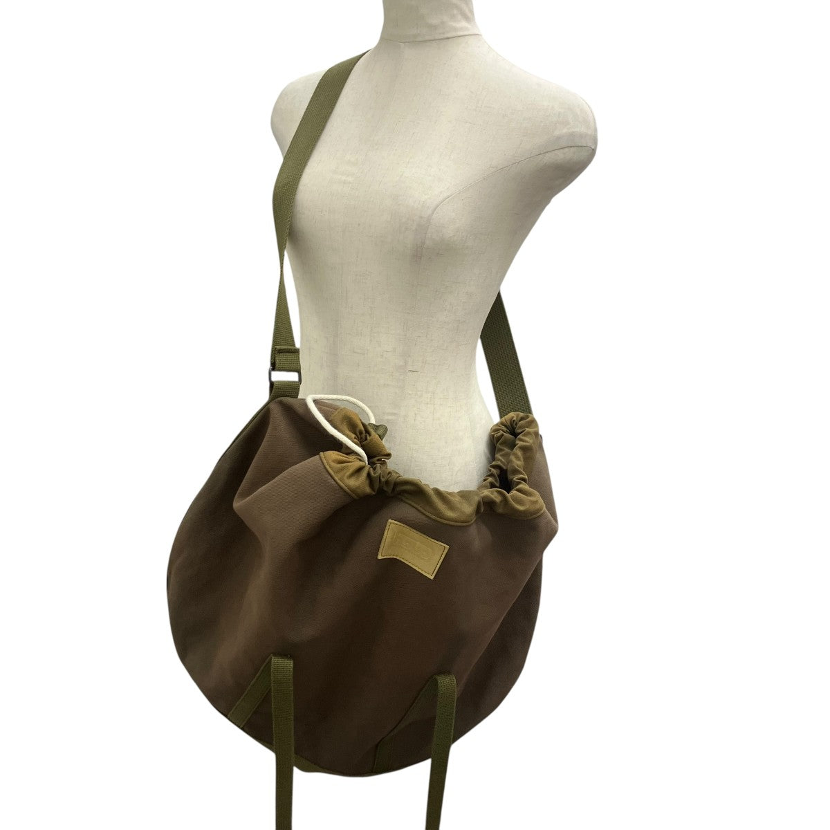 Cotton Canvas Round Shoulder Bagキャンバスラウンドショルダーバッグ