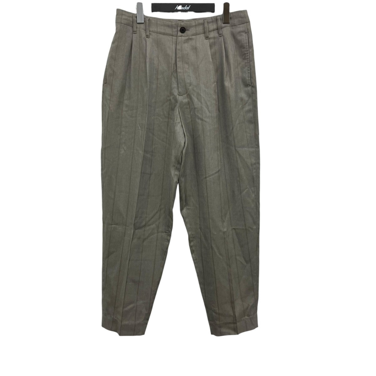 nonnotte 2-Tuck Wide Tapered Trousers ウールシルク ゴースト プレイド 2タック ワイドテーパード トラウザー 古着・中古-1枚目のアイテム画像