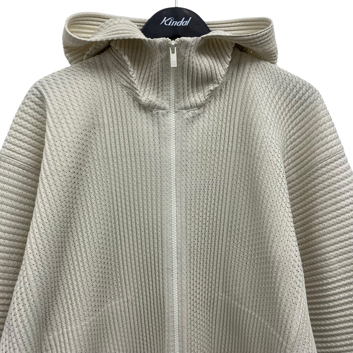 HOMME PLISSE ISSEY MIYAKE WICKERWORK MESH メッシュジップパーカー 古着・中古-3枚目のアイテム画像