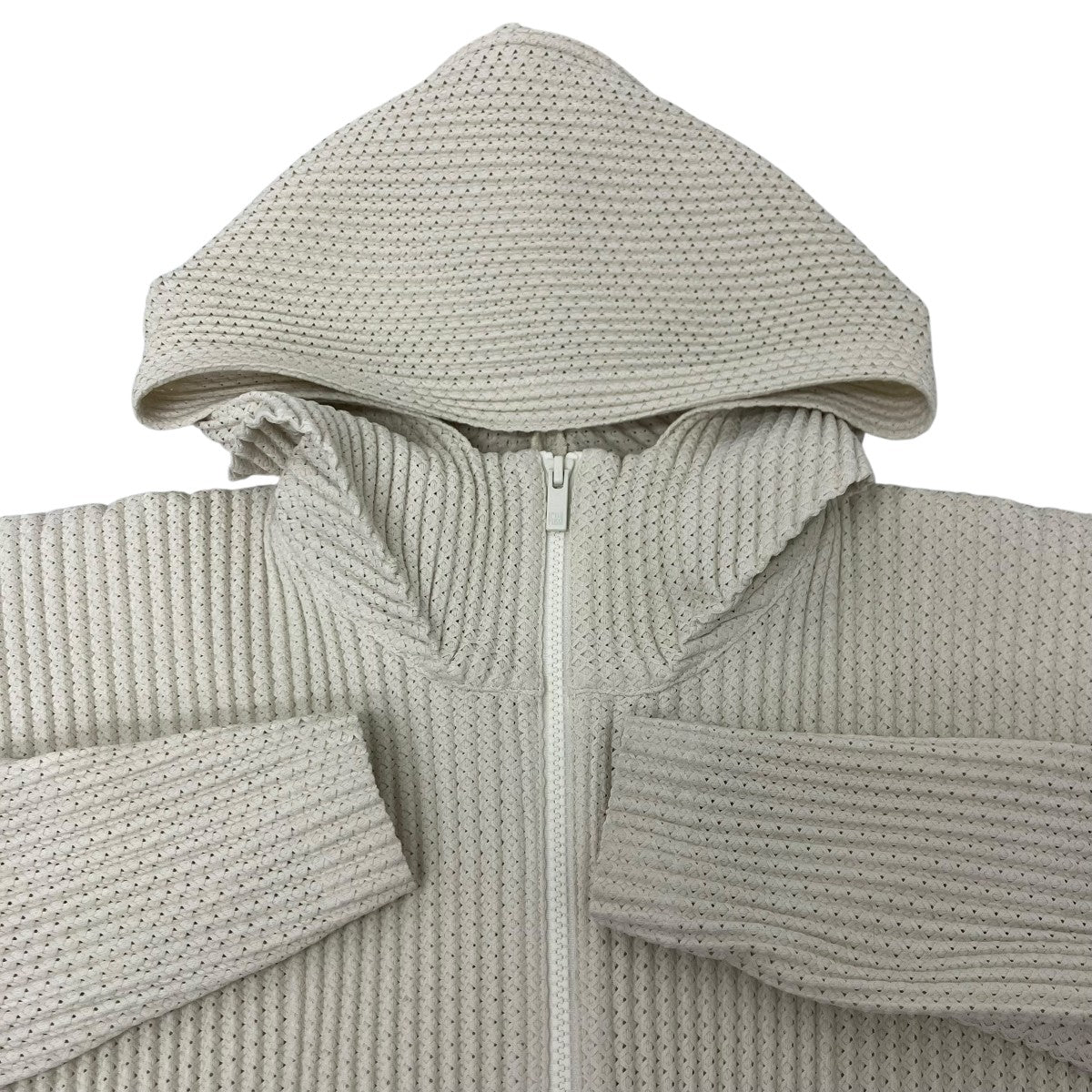 HOMME PLISSE ISSEY MIYAKE WICKERWORK MESH メッシュジップパーカー 古着・中古-4枚目のアイテム画像