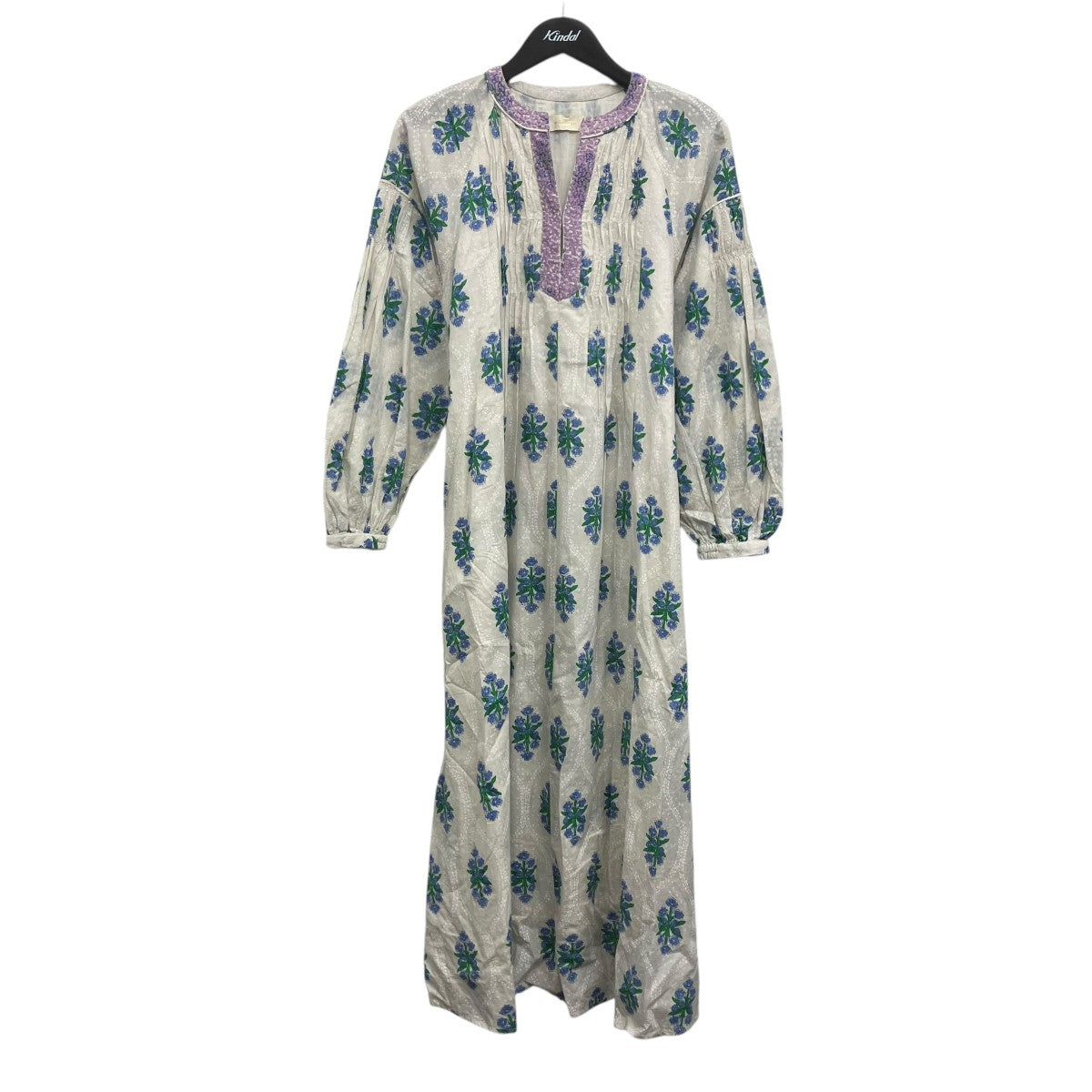 ne quittez pas Cotton Jacquard Iberis Print Pintuck Dress ワンピース 古着・中古-1枚目のアイテム画像