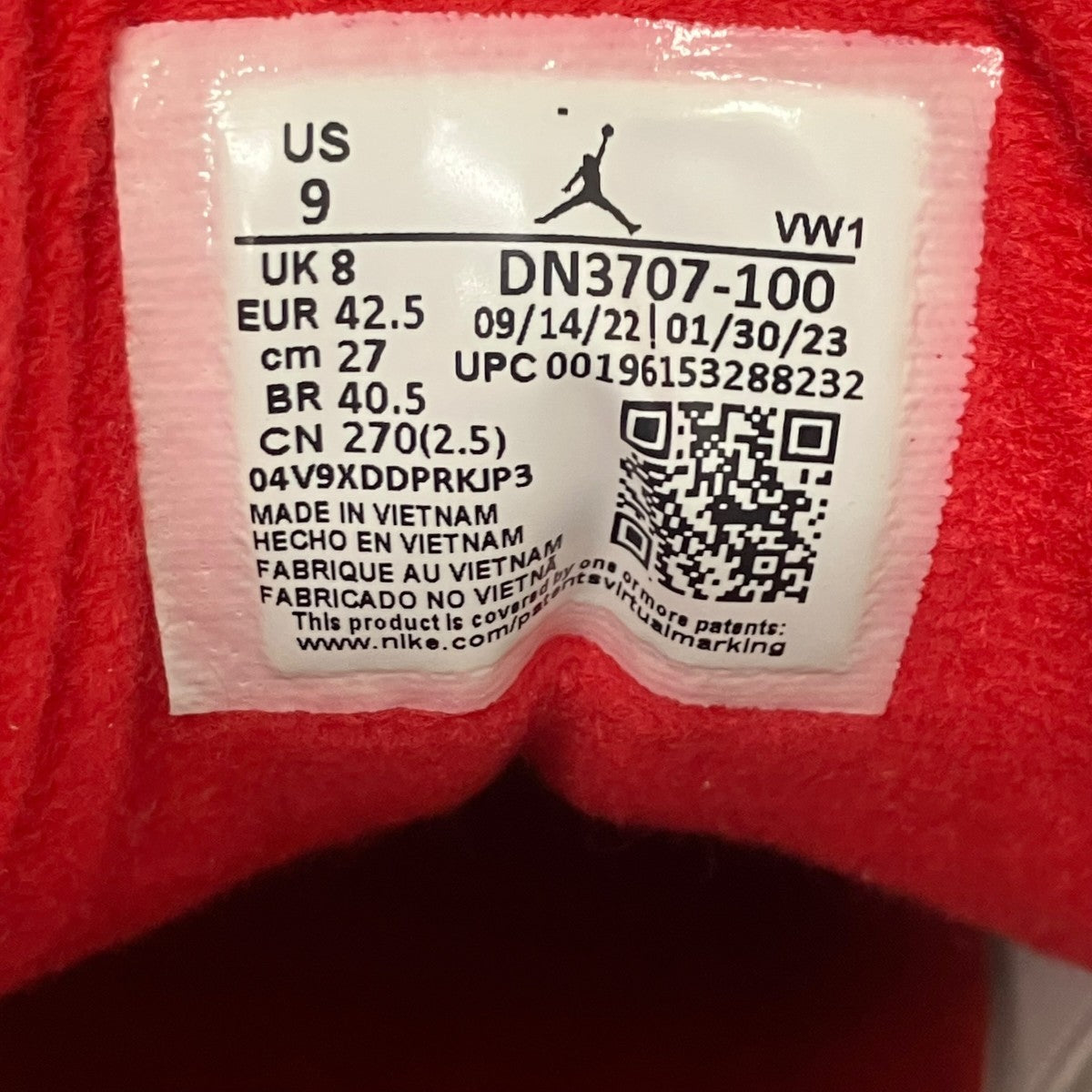 NIKE AIR JORDAN 3 RETROスニーカーDN3707-100 古着・中古-8枚目のアイテム画像
