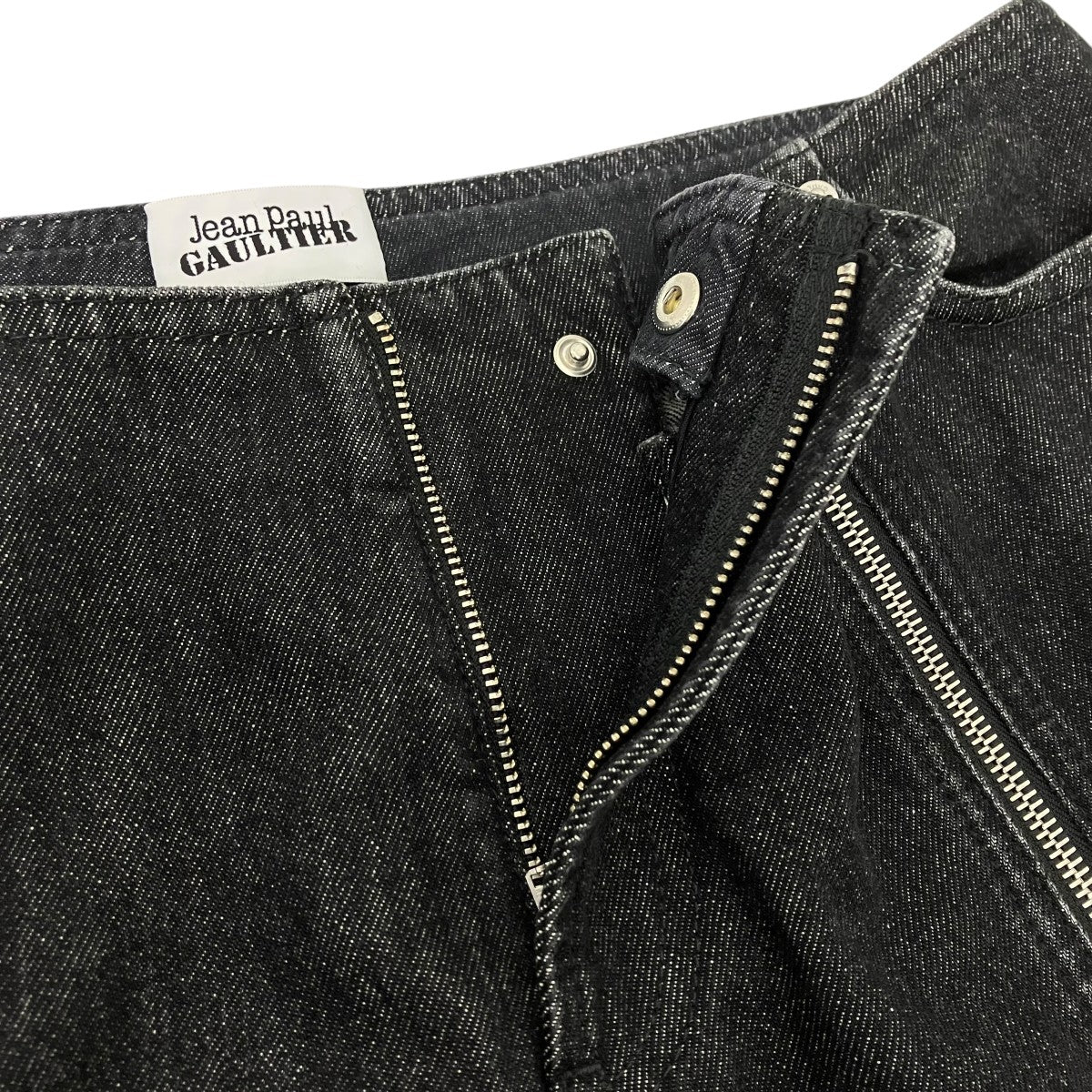 Black Zipped Jeans フロントジップデザインデニム