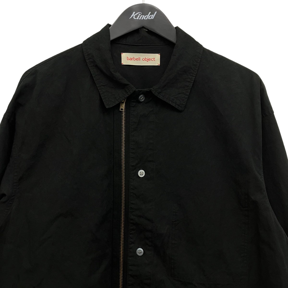 barbell object zipper sb ジップアップリネン混ジャケット 古着・中古-3枚目のアイテム画像