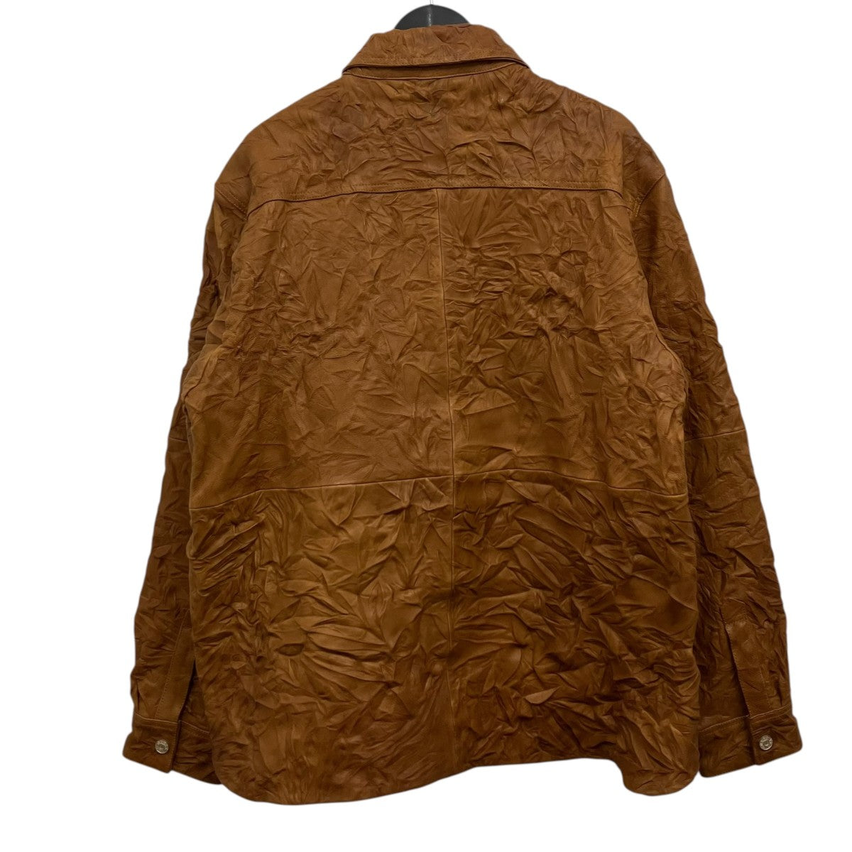 GUESS シワ加工レザーシャツジャケット 古着・中古-2枚目のアイテム画像