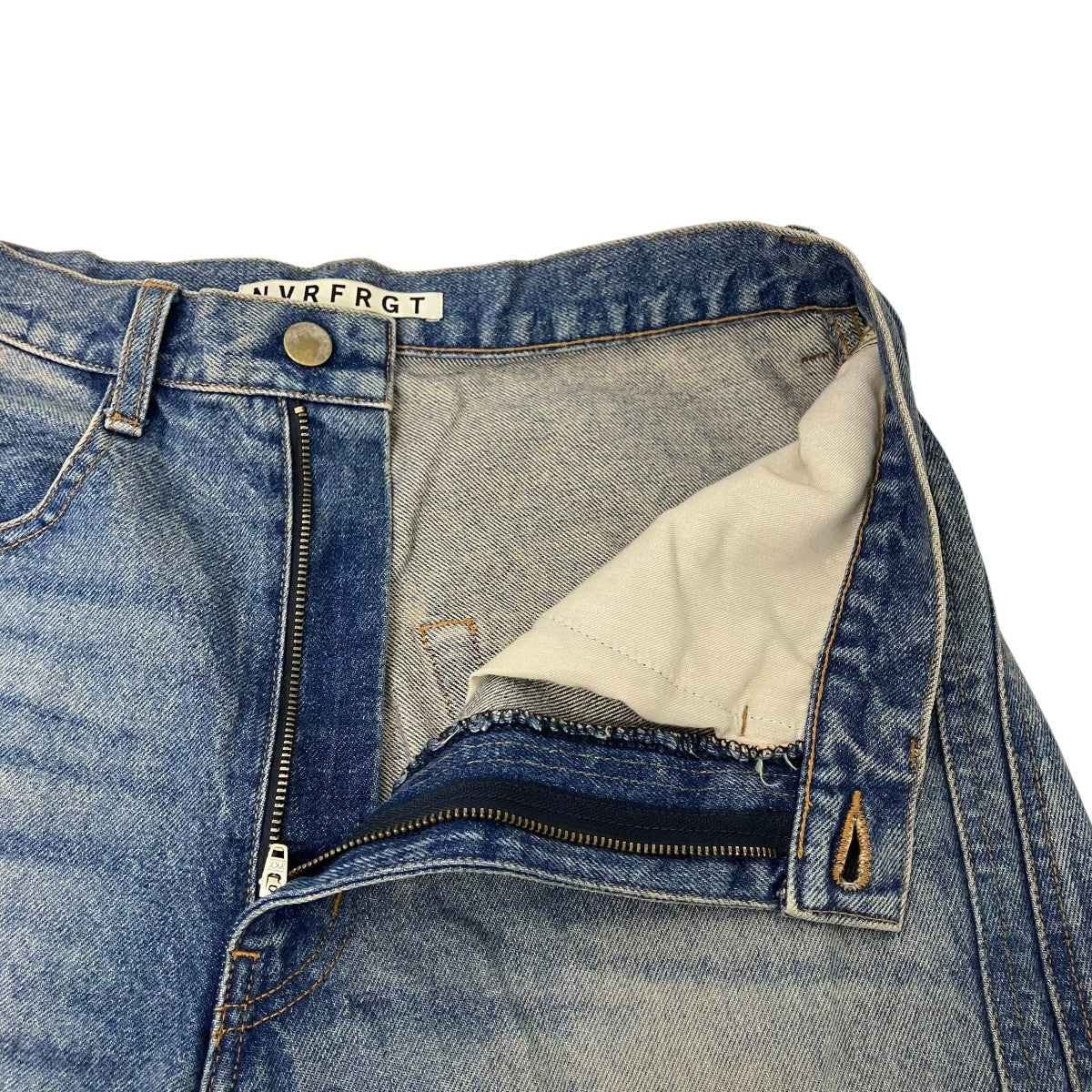 NVRFRGT ワイドデニムパンツ 古着・中古-4枚目のアイテム画像