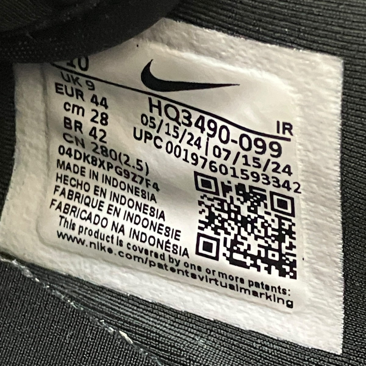 NIKE CORTEZ SE MTLC COOL GREY BLACKローカットスニーカーHQ3490-099 古着・中古-6枚目のアイテム画像